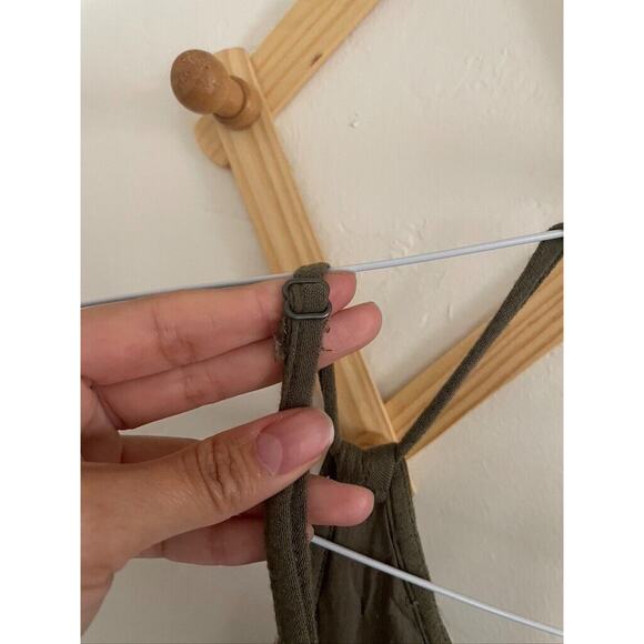 Roxy Dress Women’s Large Mini Beach Olive Green Sleeveless Relaxed Fit Surf - Picture 6 of 11